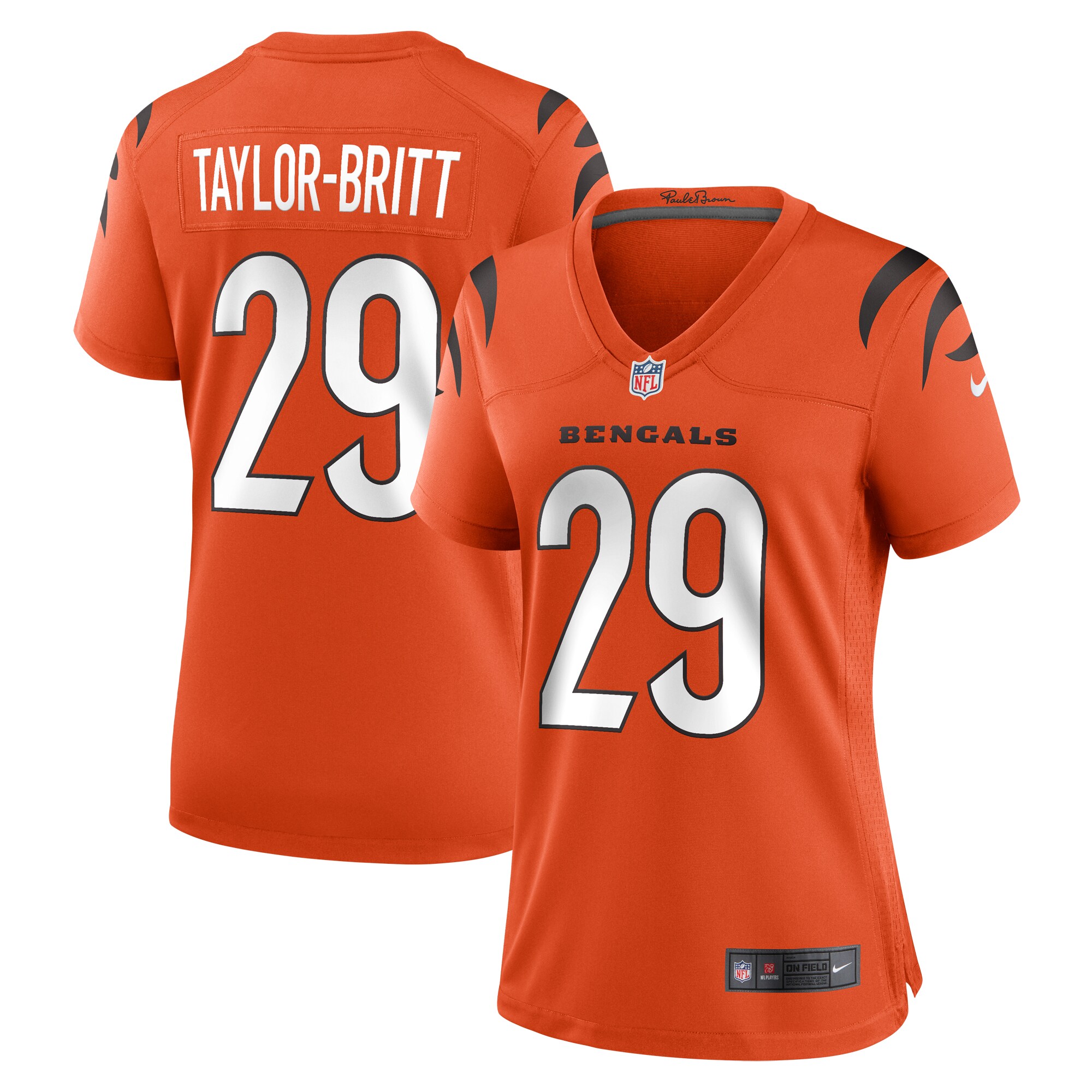 Cam Taylor-Britt Cincinnati Bengals Women's Alternate Game Jersey - Orange - myjerseyhub
