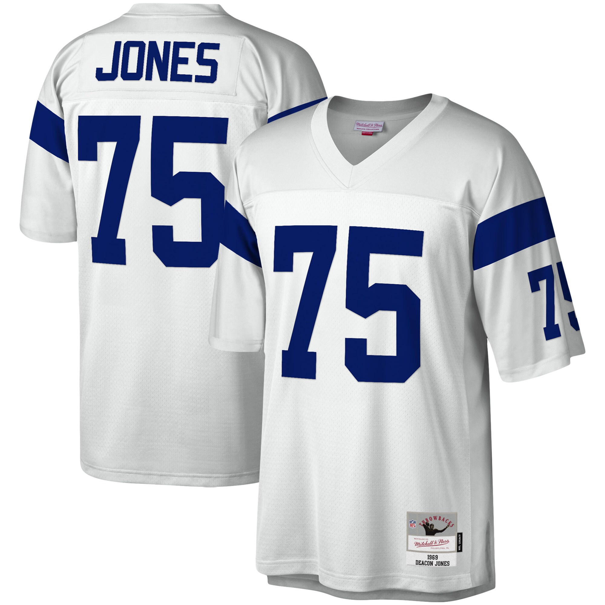 Deacon Jones Los Angeles Rams Mitchell & Ness Legacy Replica Jersey - White - myjerseyhub