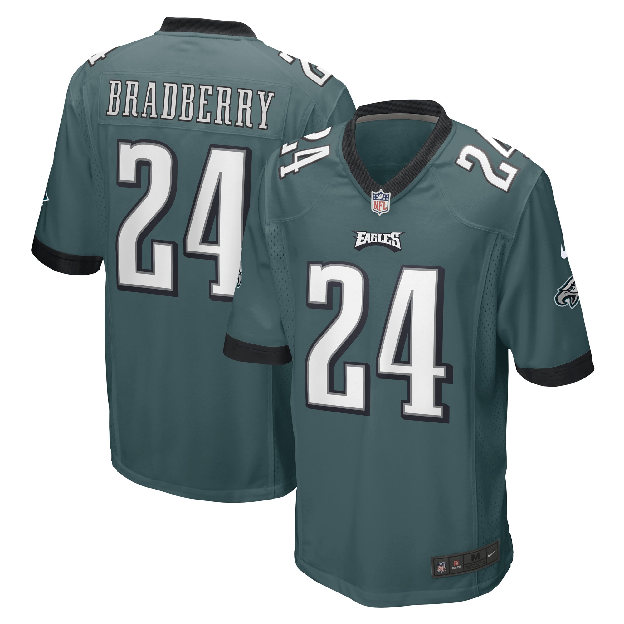 James Bradberry Philadelphia Eagles Game Player Jersey - Midnight Green - myjerseyhub