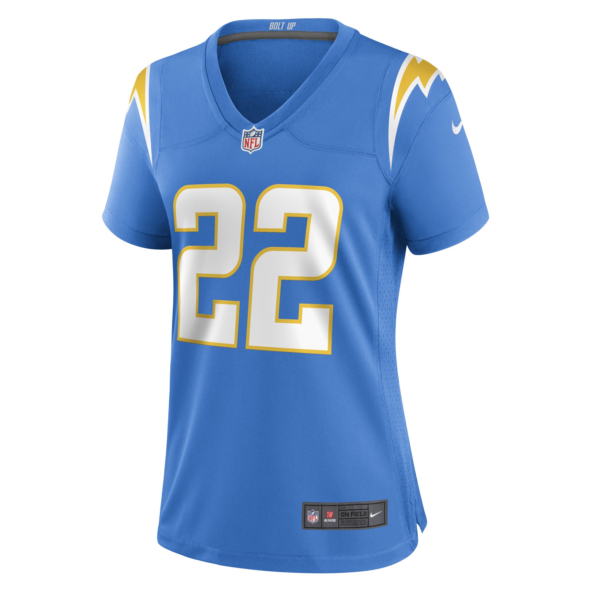 JT Woods Los Angeles Chargers Women's Game Player Jersey - Powder Blue - myjerseyhub