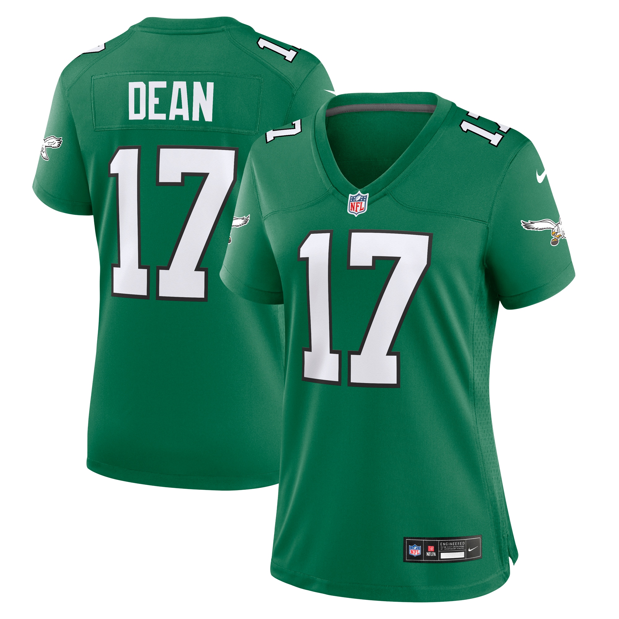 Nakobe Dean Philadelphia Eagles Women's Alternate Game Jersey - Kelly Green - myjerseyhub
