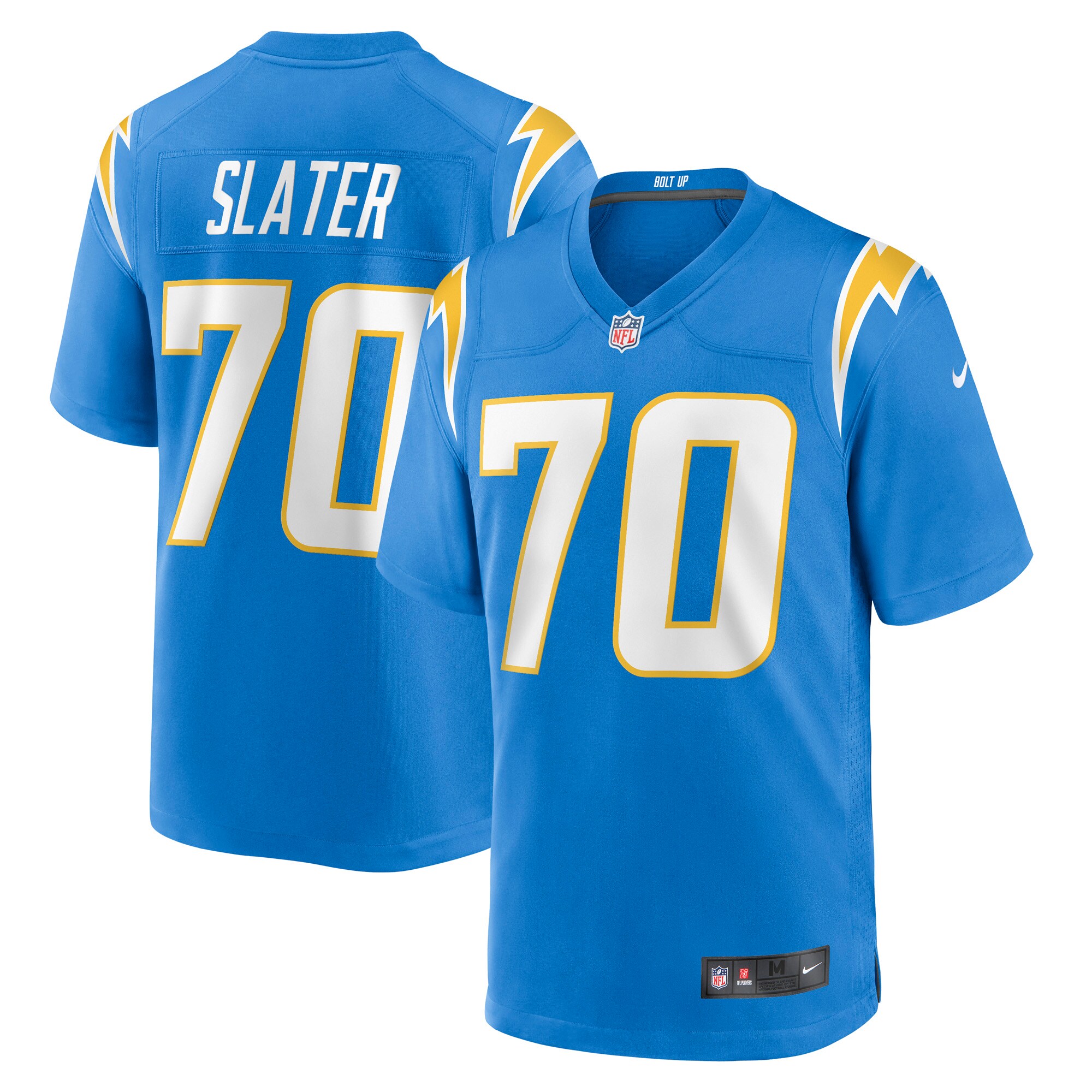Rashawn Slater Los Angeles Chargers 2021 NFL Draft First Round Pick Game Jersey - Powder Blue - myjerseyhub
