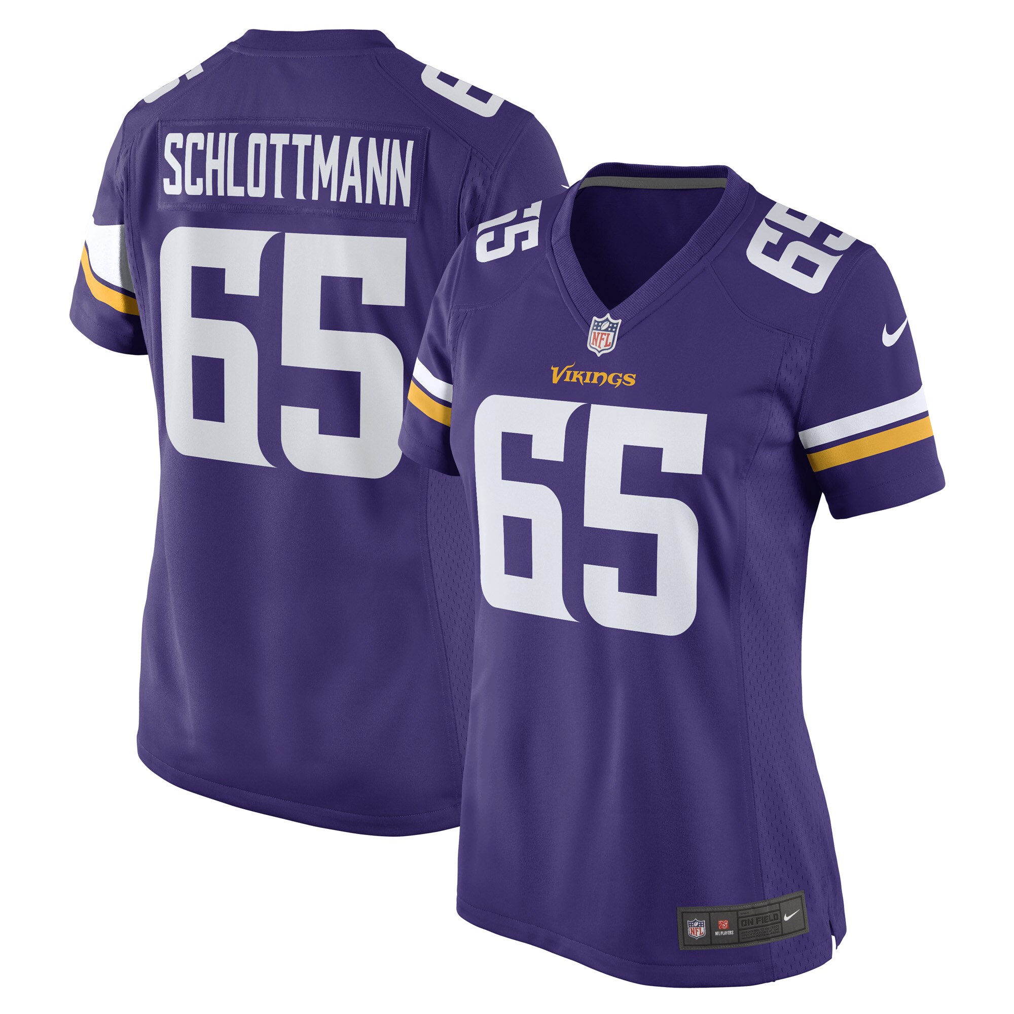 Austin Schlottmann Minnesota Vikings Women's Game Player Jersey - Purple - myjerseyhub