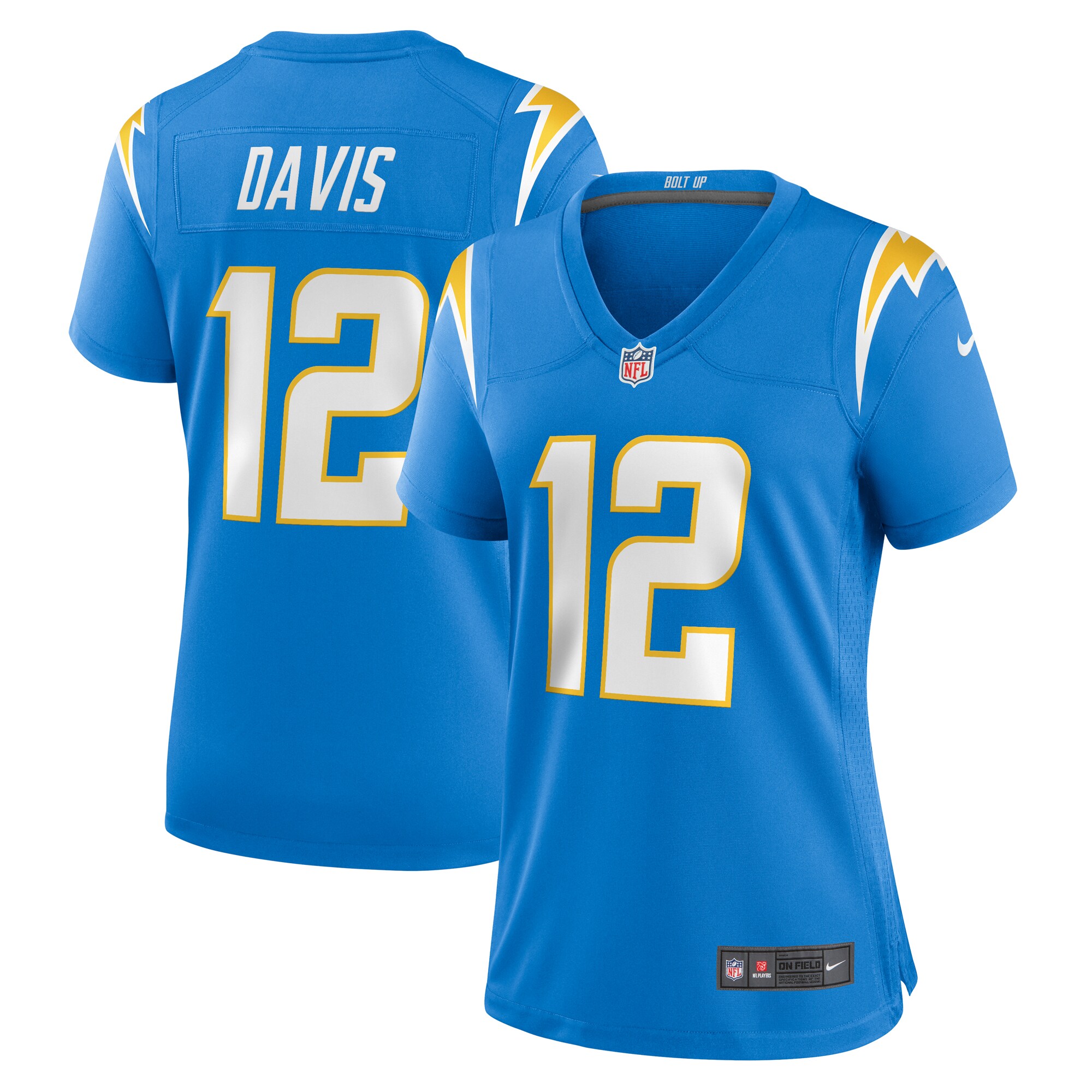 Derius Davis Los Angeles Chargers Women's Team Game Jersey - Powder Blue - myjerseyhub