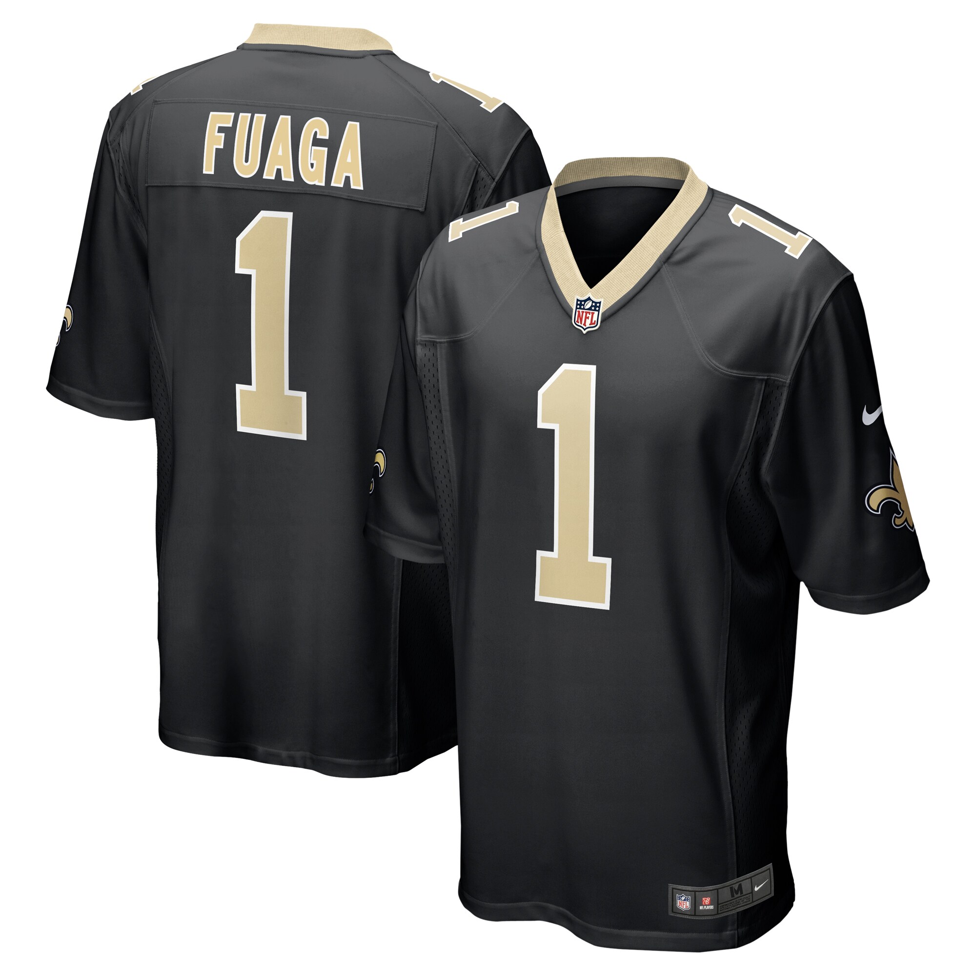 Taliese Fuaga New Orleans Saints 2024 NFL Draft First Round Pick Player Game Jersey - Black - myjerseyhub