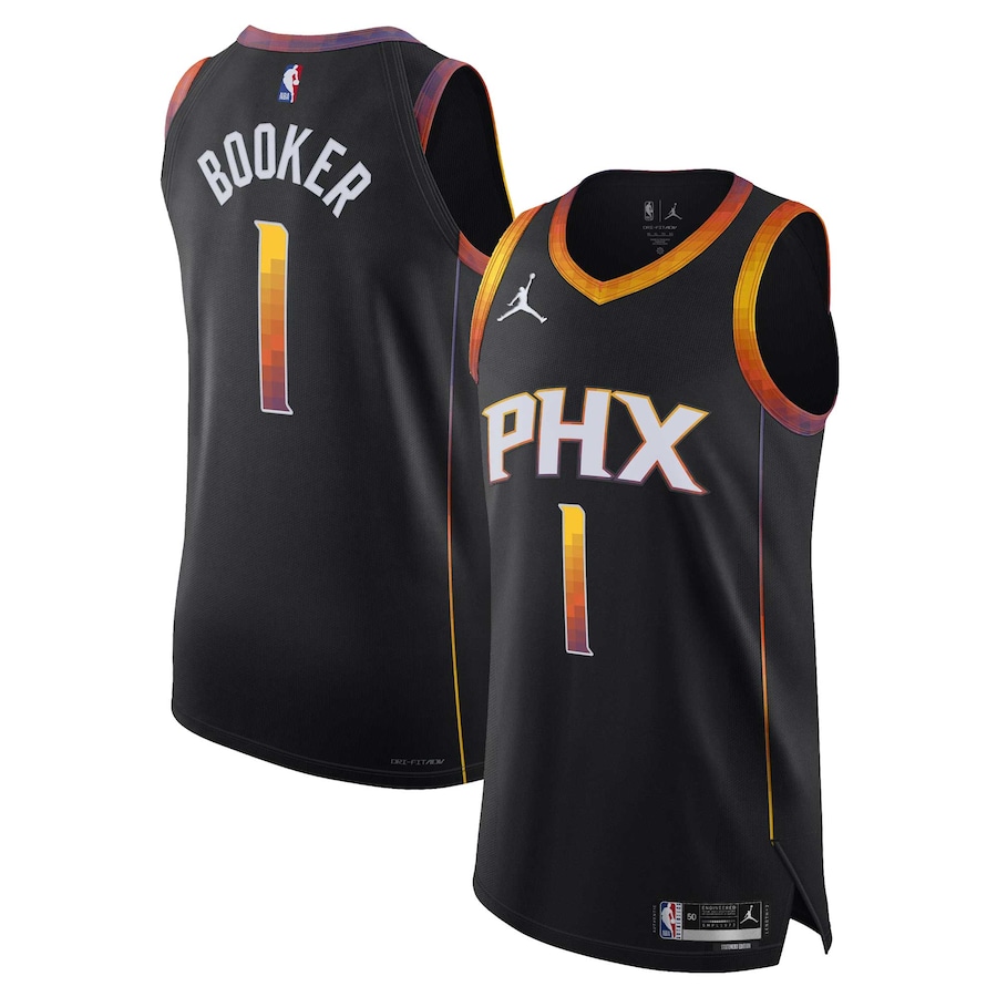 Men's Phoenix Suns Devin Booker Jordan Brand Black Authentic Player Jersey - myjerseyhub