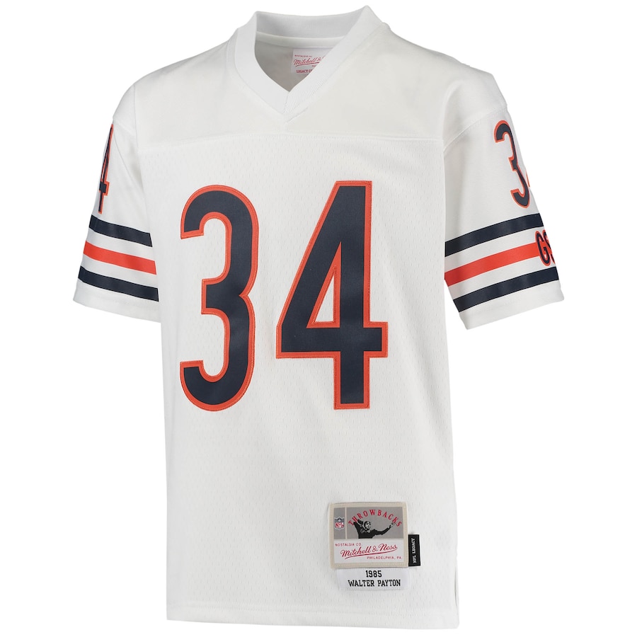 Youth Chicago Bears Walter Payton White 1985 Retired Player Legacy Jersey - myjerseyhub