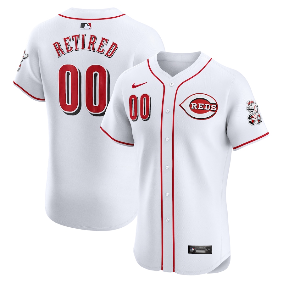 Men's Cincinnati Reds White Home Elite Pick-A-Player Retired Roster Jersey - myjerseyhub