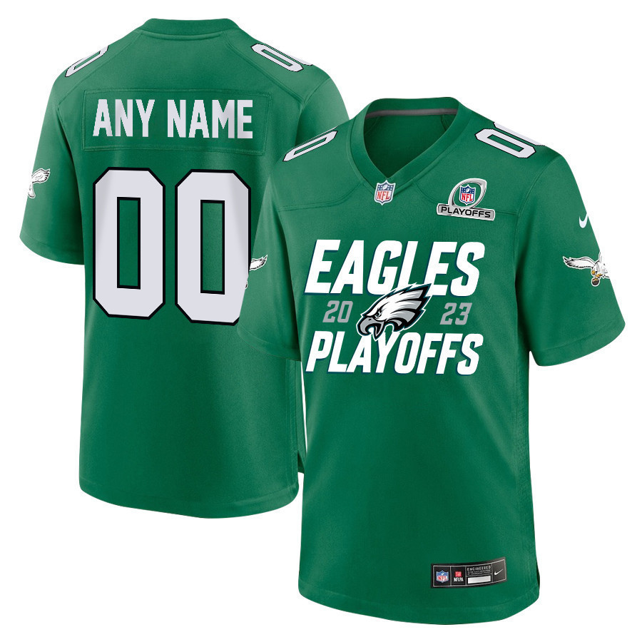 Philadelphia Eagles 2023 Playoffs Iconic Alternate Game Men Custom Jersey - Kelly Green - myjerseyhub