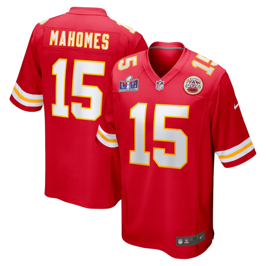 Mens Kansas City Chiefs Patrick Mahomes Red Super Bowl LVIII Game Jersey - myjerseyhub
