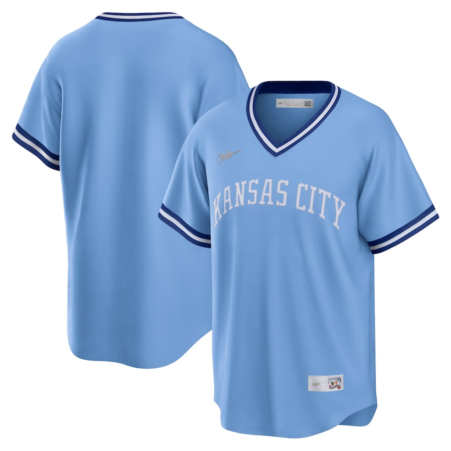 Men's Kansas City Royals Light Blue Road Cooperstown Collection Team Jersey - myjerseyhub