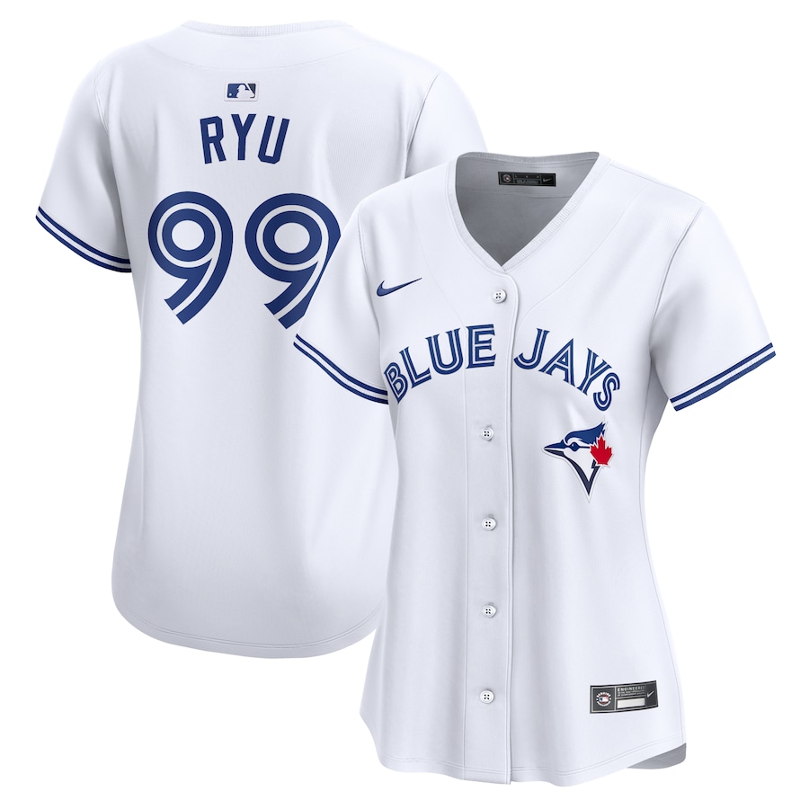 Women's Toronto Blue Jays Hyun Jin Ryu White Home Limited Player Jersey - myjerseyhub