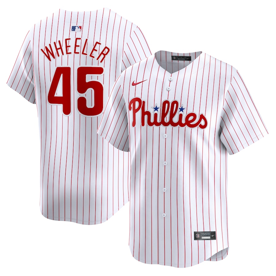 Men's Philadelphia Phillies Zack Wheeler White Home Limited Player Jersey - myjerseyhub