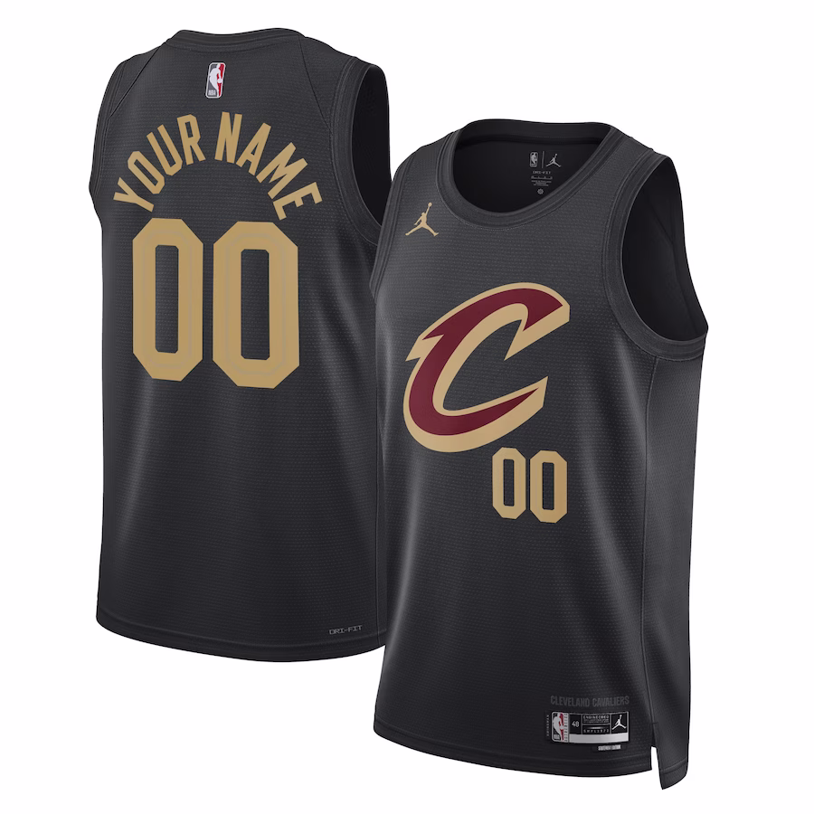 Unisex Cleveland Cavaliers Jordan Brand Black 2022/23 Swingman Custom Jersey - Statement Edition - myjerseyhub