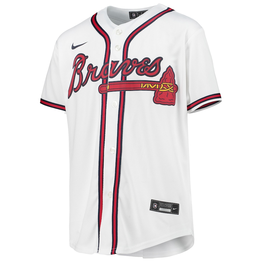 Youth Atlanta Braves Ozzie Albies White Alternate Replica Player Jersey - myjerseyhub