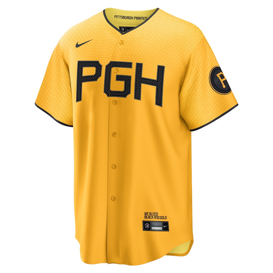 Men's Pittsburgh Pirates Roberto Clemente Gold City Connect Replica Player Jersey - myjerseyhub