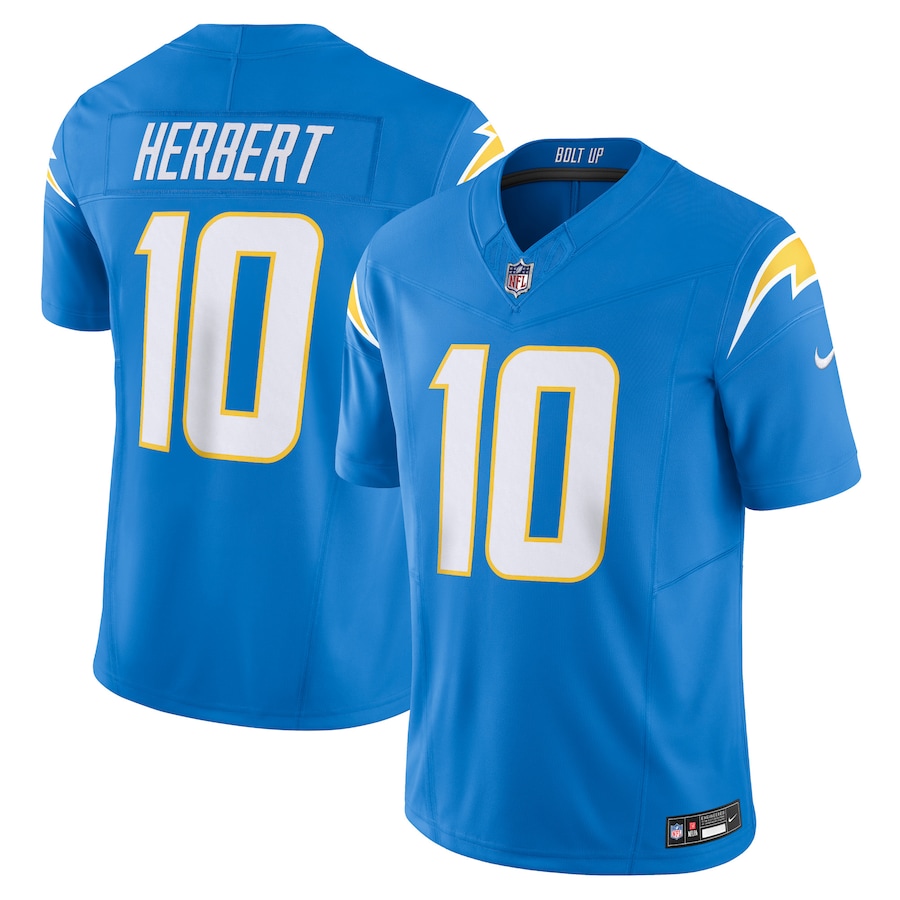 Mens Los Angeles Chargers Justin Herbert Powder Blue Vapor F.U.S.E. Limited Jersey - myjerseyhub