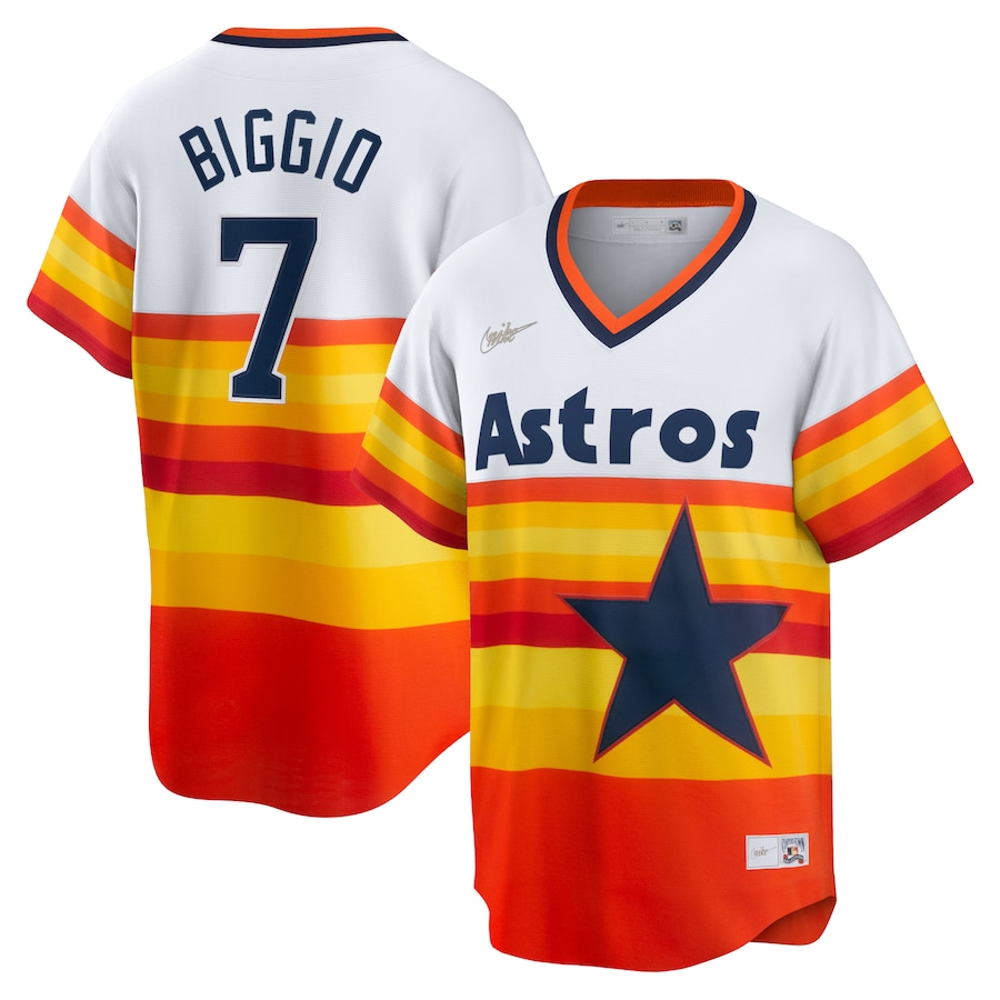Men's Houston Astros Craig Biggio White Home Cooperstown Collection Player Jersey - myjerseyhub