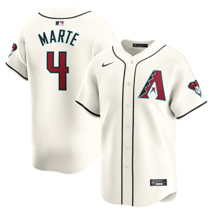 Men's Arizona Diamondbacks Ketel Marte White Home Limited Player Jersey - myjerseyhub