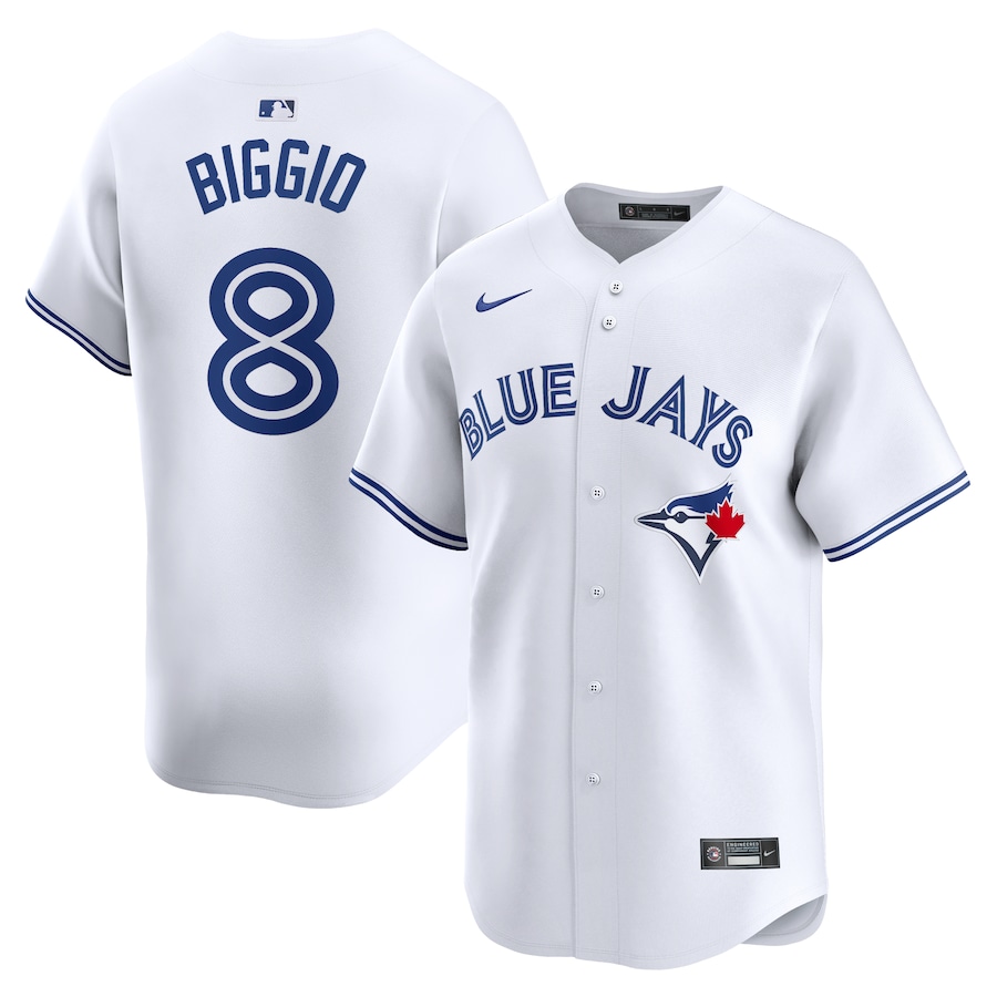 Men's Toronto Blue Jays Cavan Biggio White Home Limited Player Jersey - myjerseyhub
