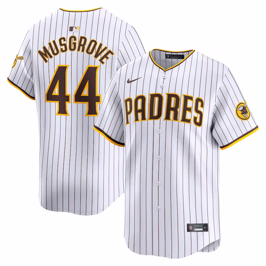 Men's San Diego Padres Joe Musgrove Nike White Home Limited Player Jersey - myjerseyhub