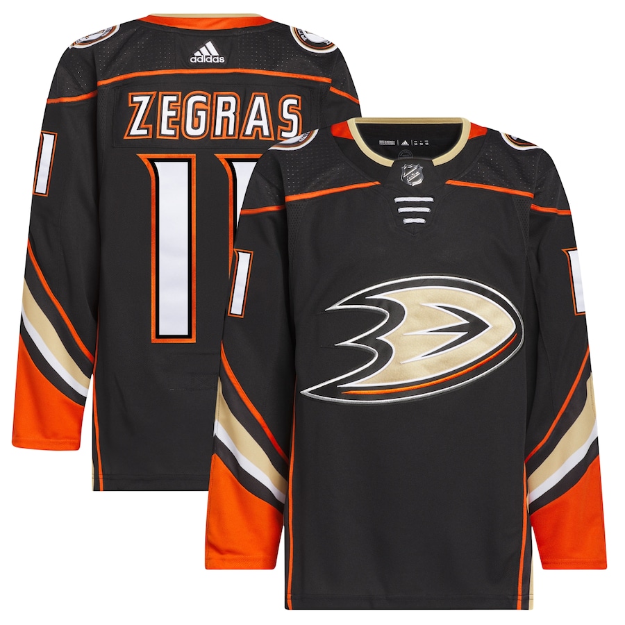 Men's Anaheim Ducks Trevor Zegras Black Home Primegreen Authentic Player Jersey - myjerseyhub