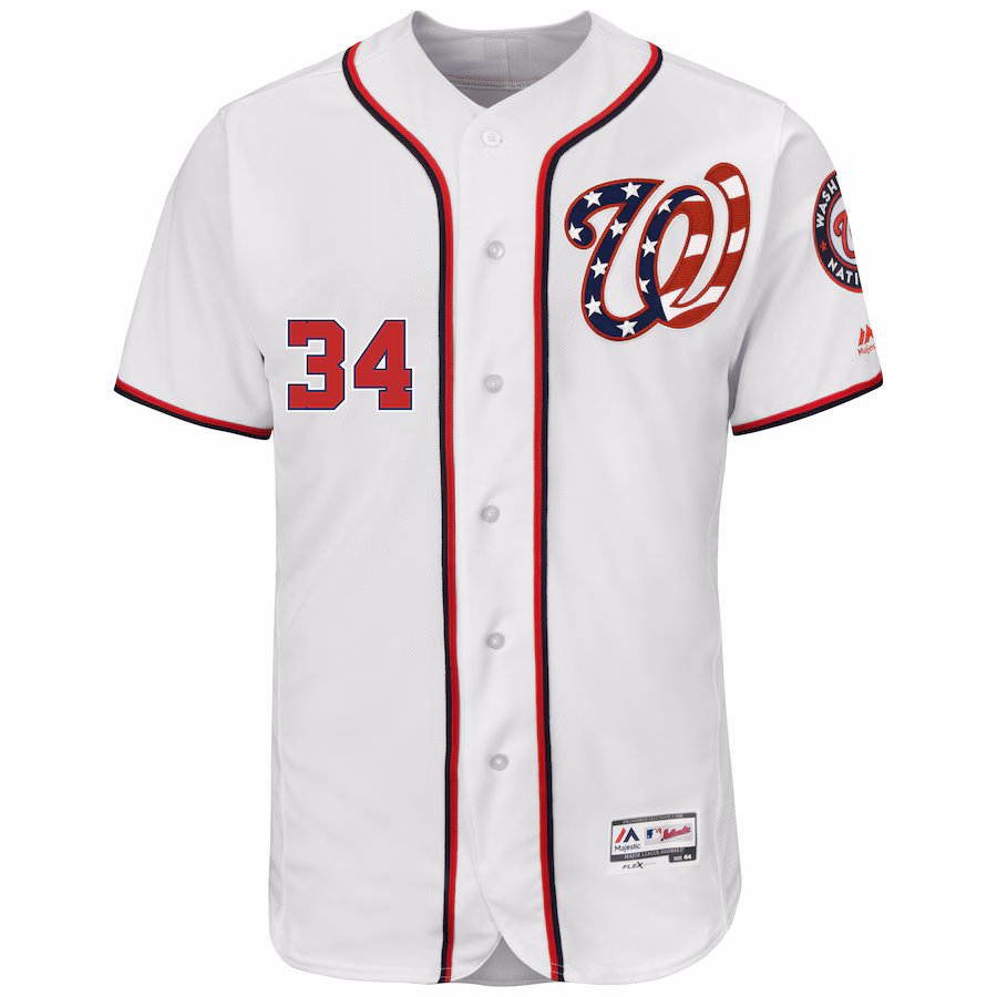 Youth Washington Nationals Bryce Harper Majestic White 2017 Flex Base Authentic Jersey - myjerseyhub