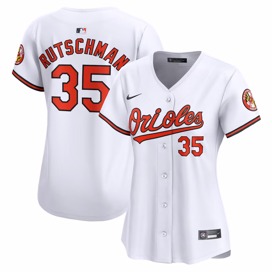 Women's Baltimore Orioles Adley Rutschman Nike White Home Limited Player Jersey - myjerseyhub