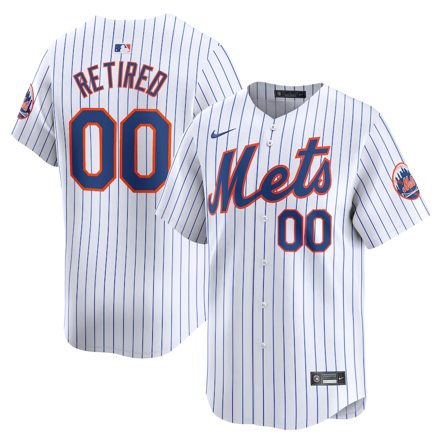 Men's New York Mets White Home Limited Pick-A-Player Retired Roster Jersey - myjerseyhub