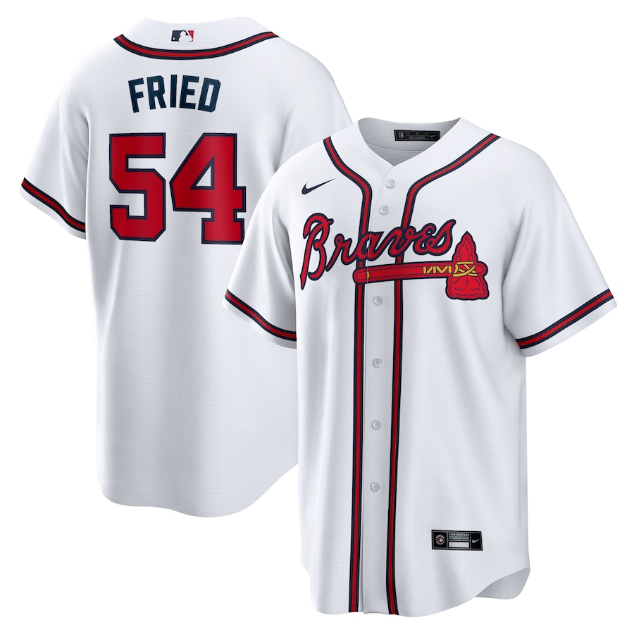 Women's Atlanta Braves Max Fried Nike White Home Replica Player Jersey - myjerseyhub