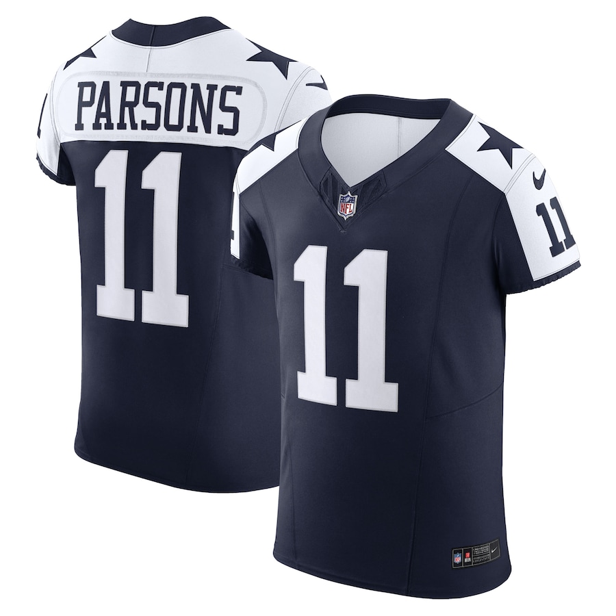Mens Dallas Cowboys Micah Parsons Navy Alternate Vapor F.U.S.E. Elite Jersey - myjerseyhub