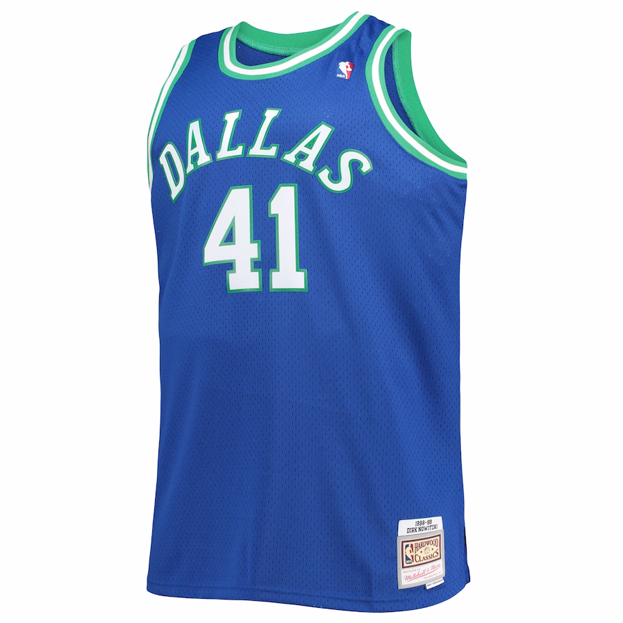 Men's Dallas Mavericks Dirk Nowitzki Mitchell & Ness Blue Big & Tall 1998/99 Hardwood Classics Swingman Jersey - myjerseyhub