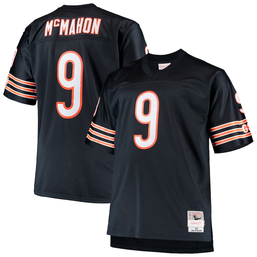 Mens Chicago Bears Jim McMahon Navy Big & Tall 1985 Retired Player Replica Jersey - myjerseyhub