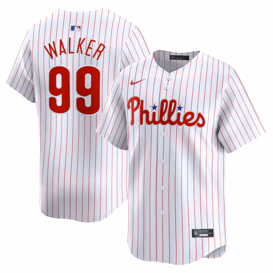 Youth Philadelphia Phillies Taijuan Walker Nike White Home Limited Player Jersey - myjerseyhub