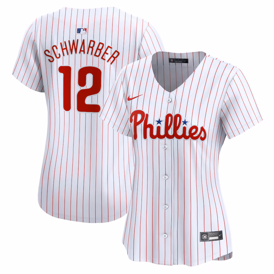 Youth Philadelphia Phillies Kyle Schwarber Nike White Home Limited Player Jersey - myjerseyhub