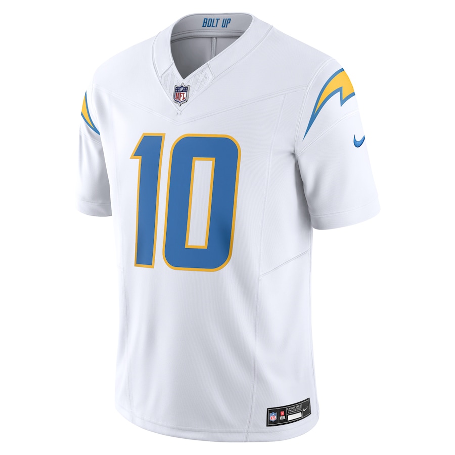 Mens Los Angeles Chargers Justin Herbert White Vapor F.U.S.E. Limited Jersey - myjerseyhub