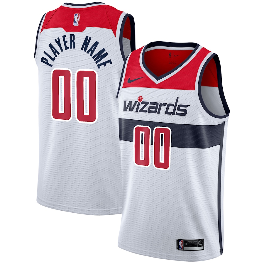 Men's Washington Wizards Nike White 2020/21 Swingman Custom Jersey - Association Edition - myjerseyhub