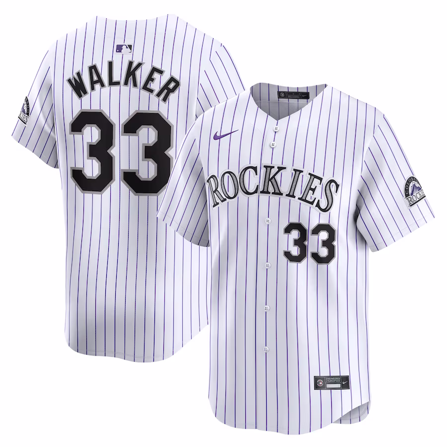 Youth Colorado Rockies Larry Walker Nike White Home Limited Player Jersey - myjerseyhub