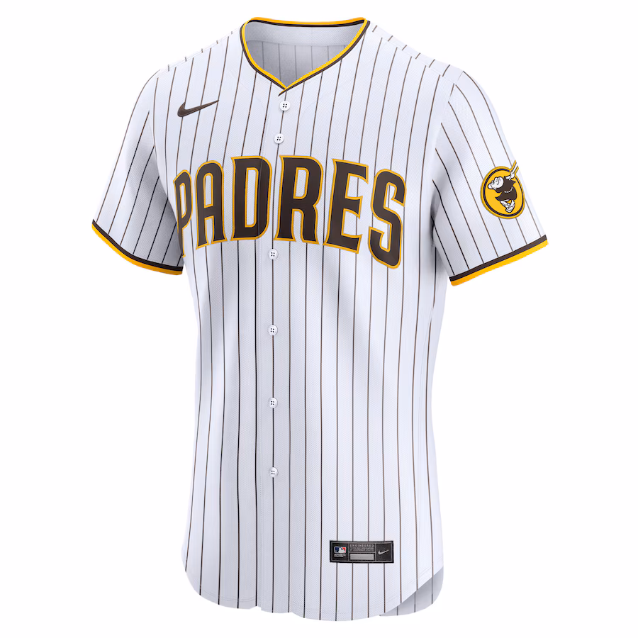 Men's San Diego Padres Enyel De Los Santos Nike White Home Elite Player Jersey - myjerseyhub