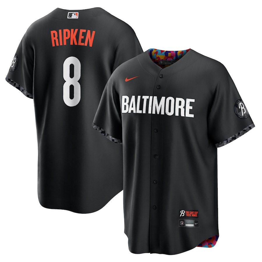 Men's Baltimore Orioles Cal Ripken Black City Connect Replica Player Jersey - myjerseyhub