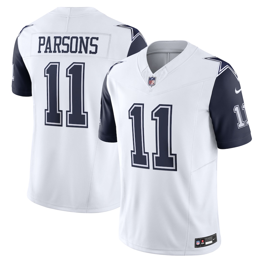Mens Dallas Cowboys Micah Parsons White Vapor F.U.S.E. Limited Jersey - myjerseyhub