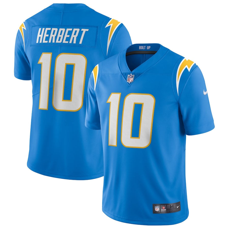Mens Los Angeles Chargers Justin Herbert Powder Blue Vapor Limited Jersey - myjerseyhub