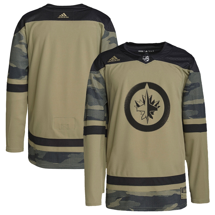 Winnipeg Jets Camo Logo Military Appreciation Team Authentic Practice Jersey - myjerseyhub