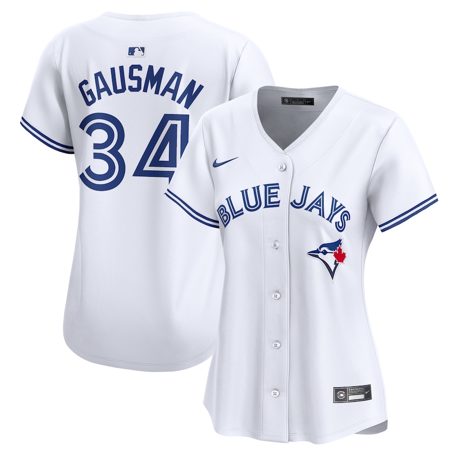 Women's Toronto Blue Jays Kevin Gausman White Home Limited Player Jersey - myjerseyhub