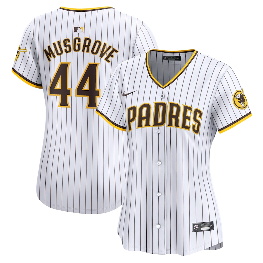 Women's San Diego Padres Joe Musgrove White Home Limited Player Jersey - myjerseyhub