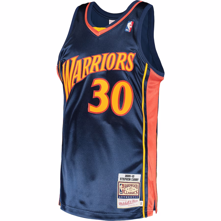 Men's Golden State Warriors Stephen Curry Mitchell & Ness Navy 2009 Hardwood Classics Authentic Jersey - myjerseyhub