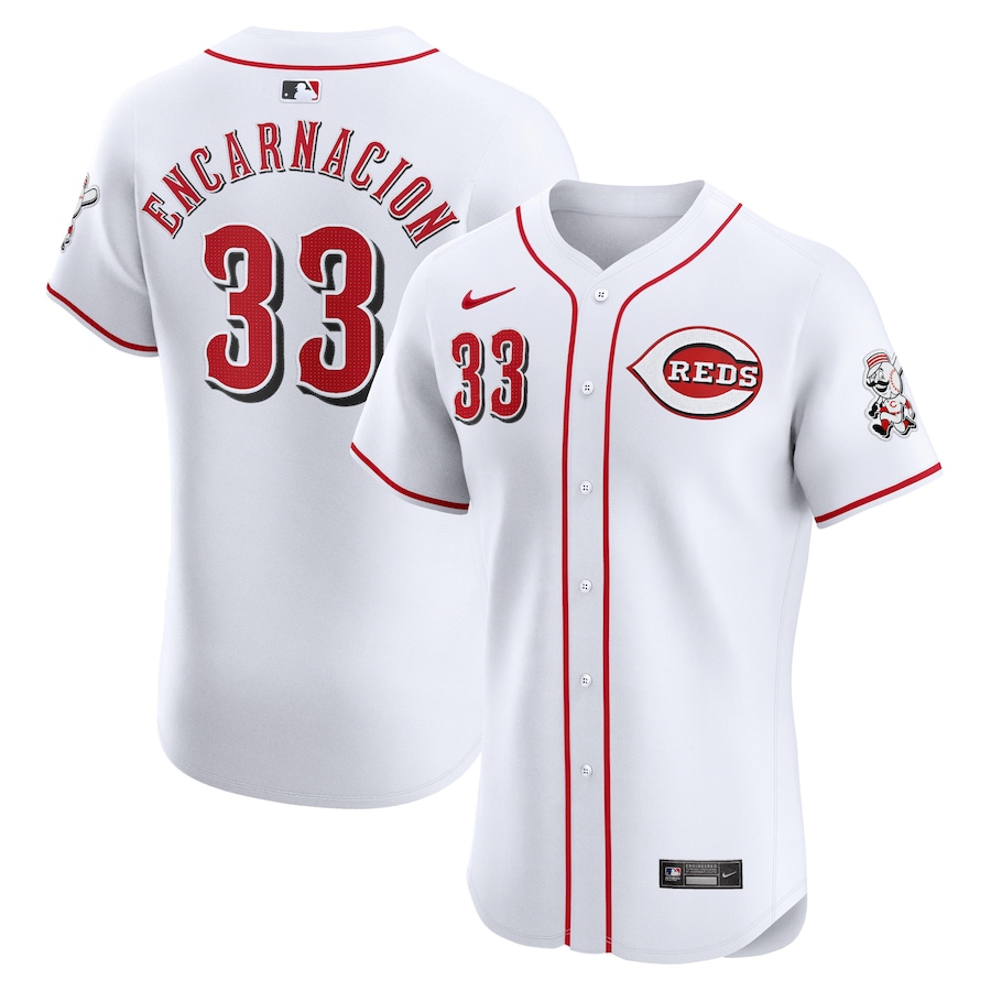 Men's Cincinnati Reds Christian Encarnacion-Strand White Home Elite Player Jersey - myjerseyhub