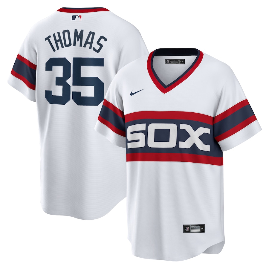 Men's Chicago White Sox Frank Thomas White Home Cooperstown Collection Player Jersey - myjerseyhub