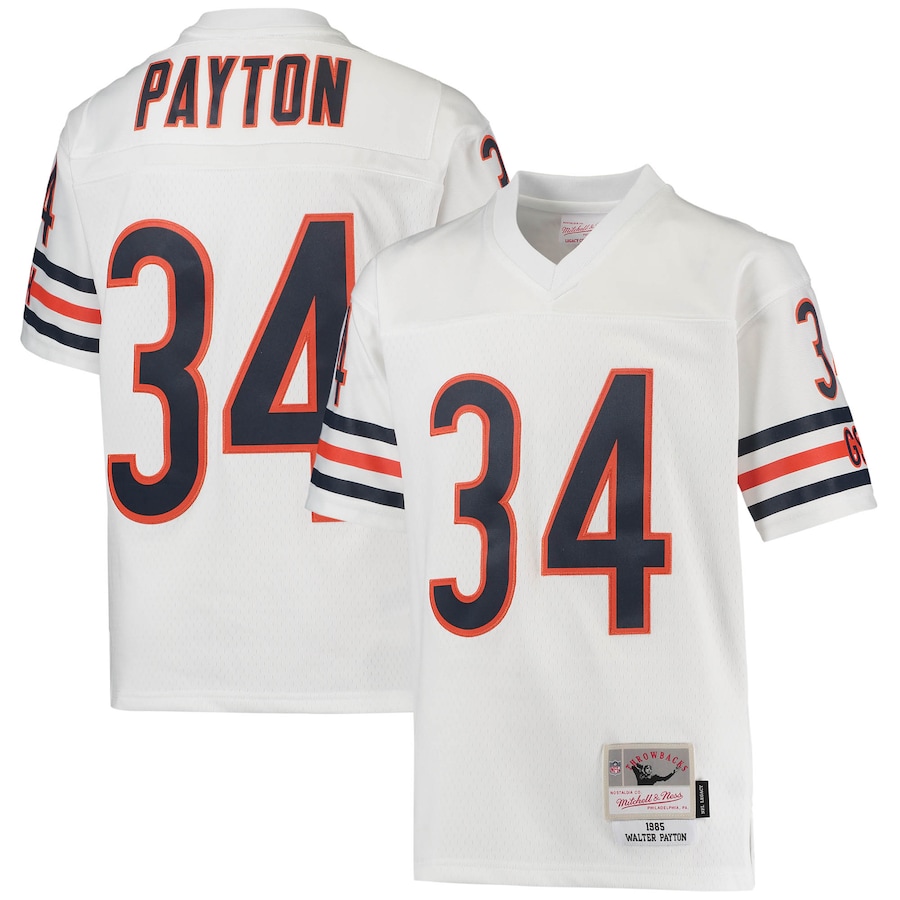 Youth Chicago Bears Walter Payton White 1985 Retired Player Legacy Jersey - myjerseyhub