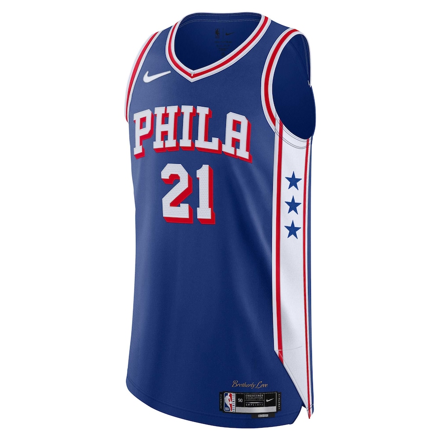 Men's Philadelphia 76ers Joel Embiid Nike Royal Authentic Jersey - Association Edition - myjerseyhub